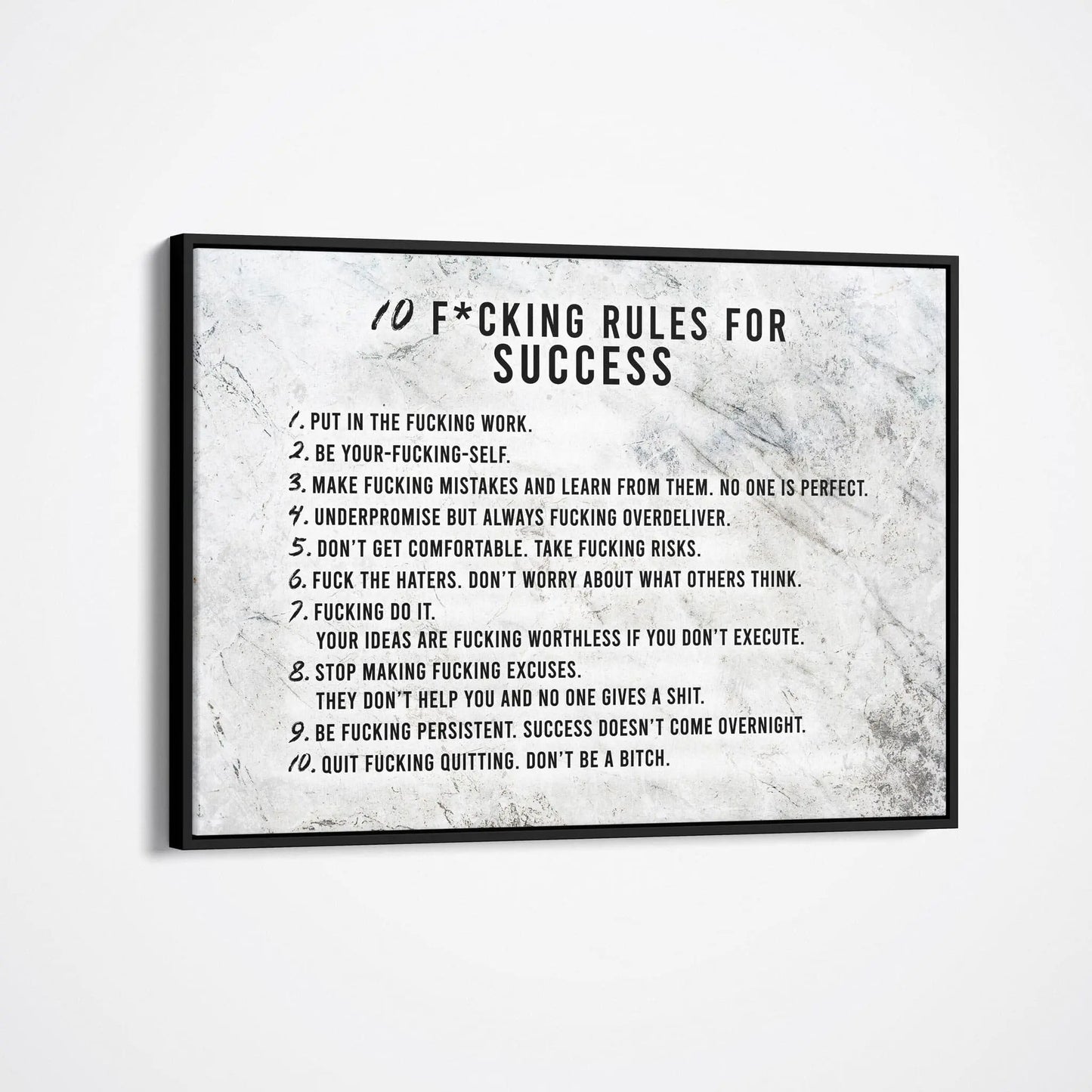 10 F*cking Rules For Success-BOSS Art Culture