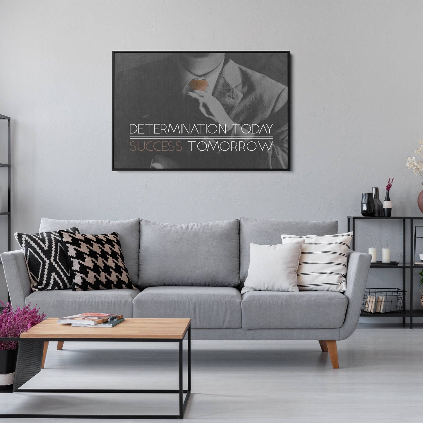 Determination Today living room mockup