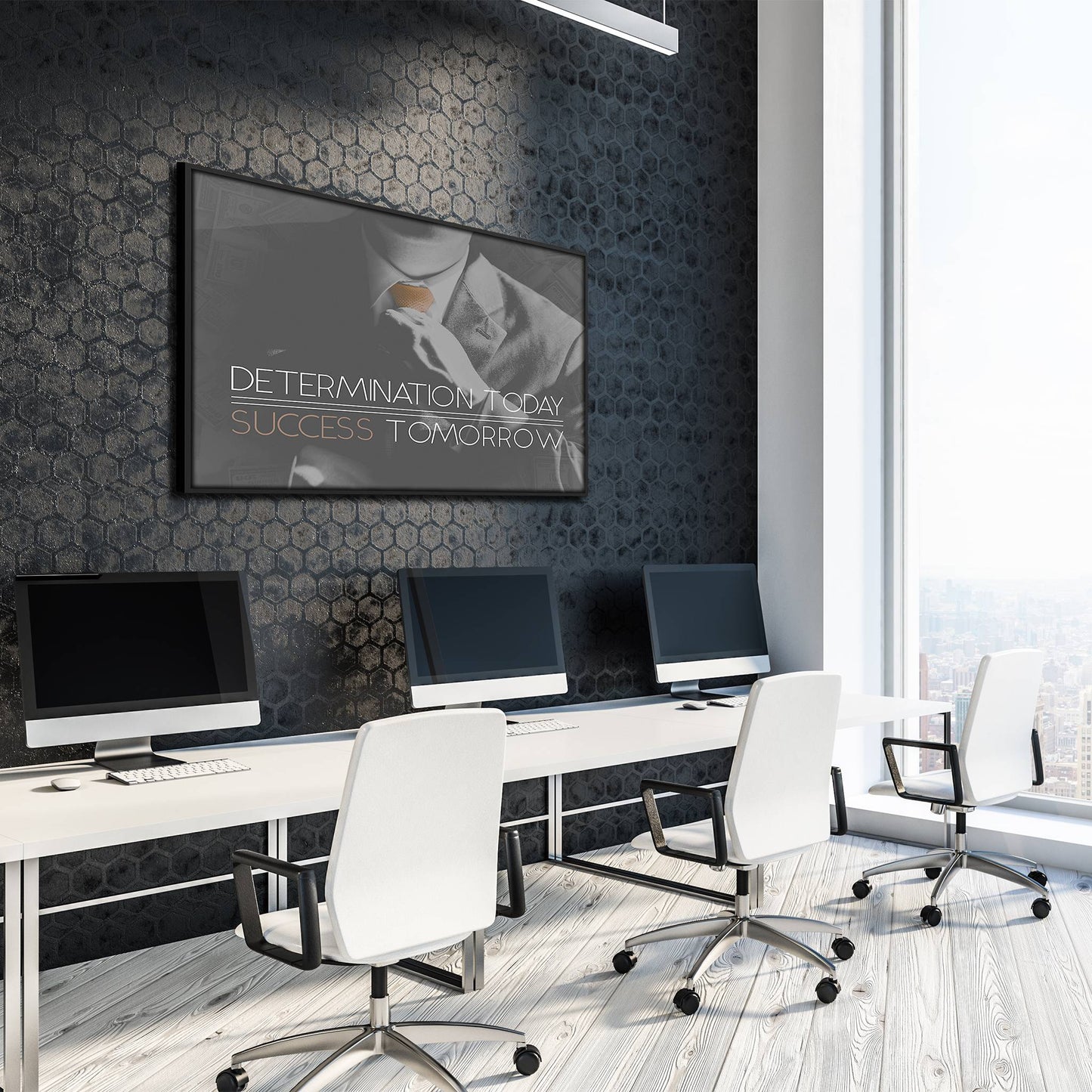 Determination Today home office wall art mockup
