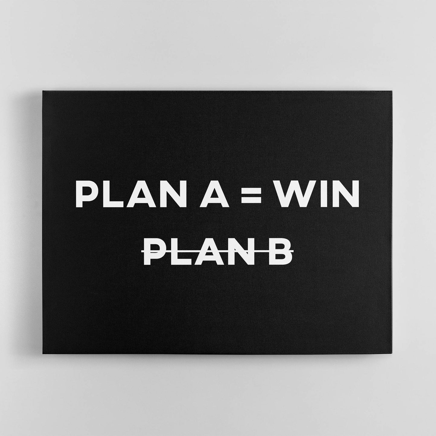Plan A = Win framed canvas wall art