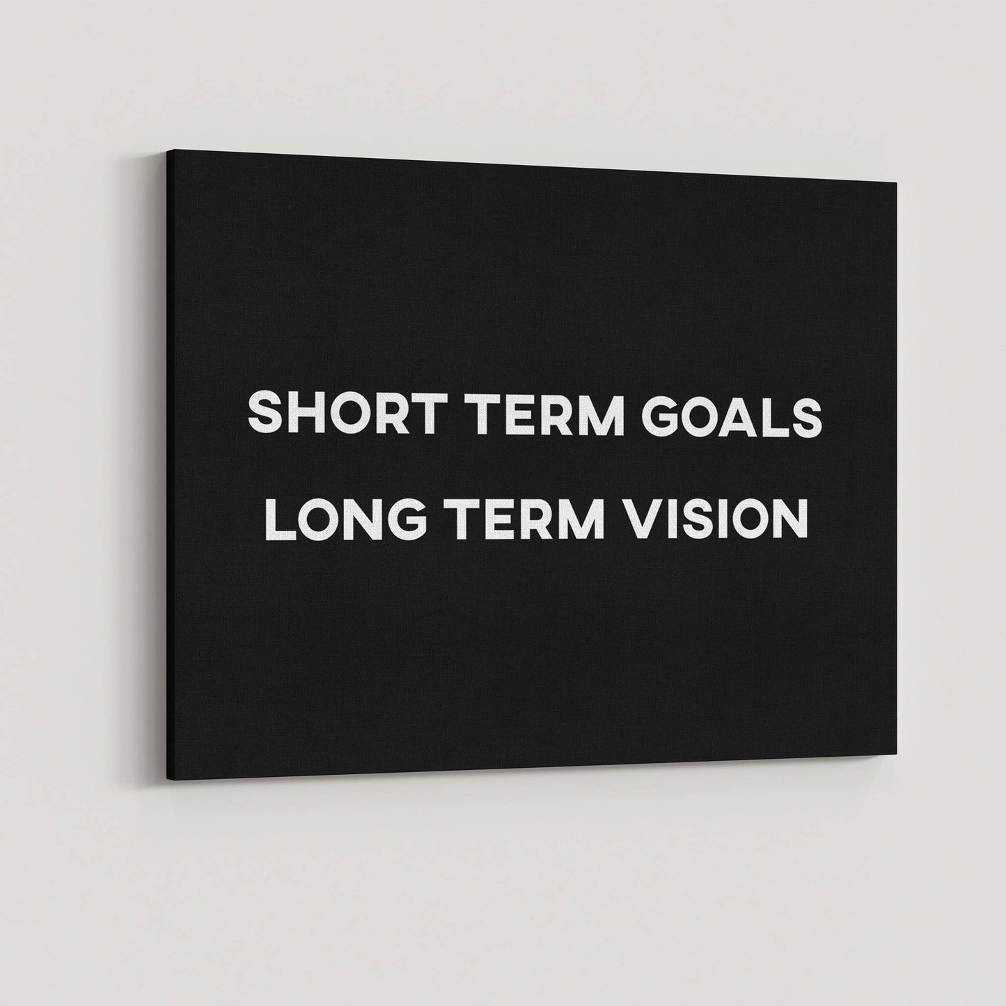 Short Term Goals framed wall art mockup
