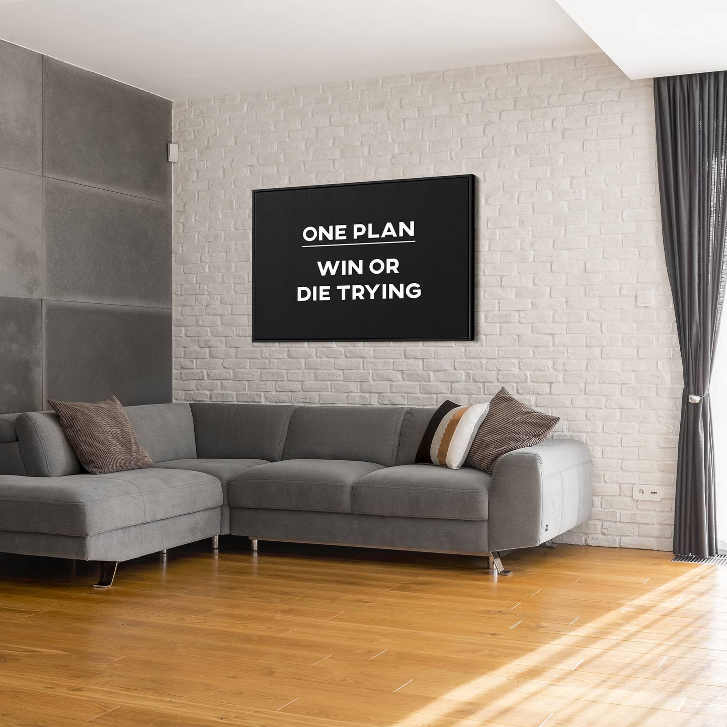 Win or Die Trying wall art living room decor