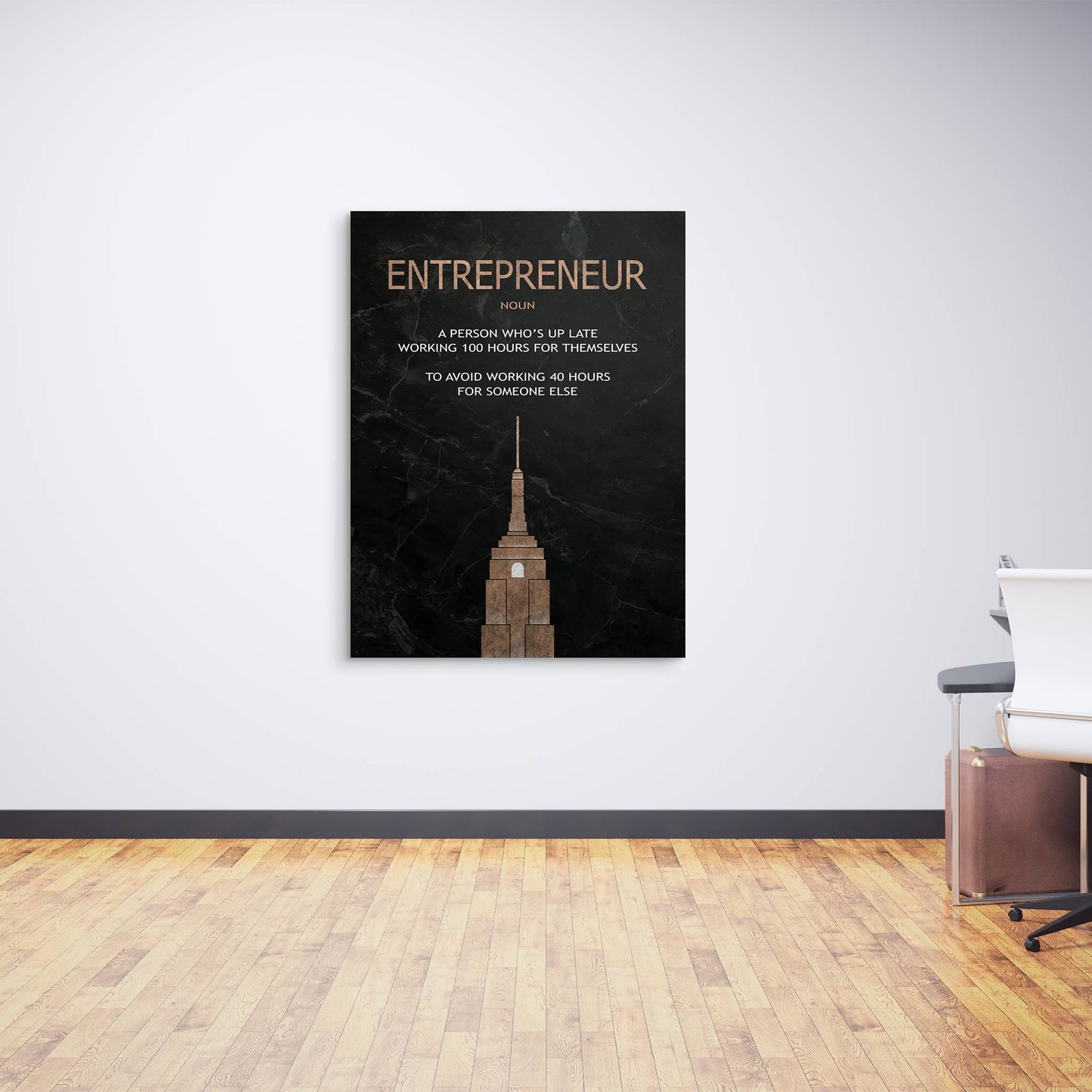 Being an Entrepreneur wall art mockup
