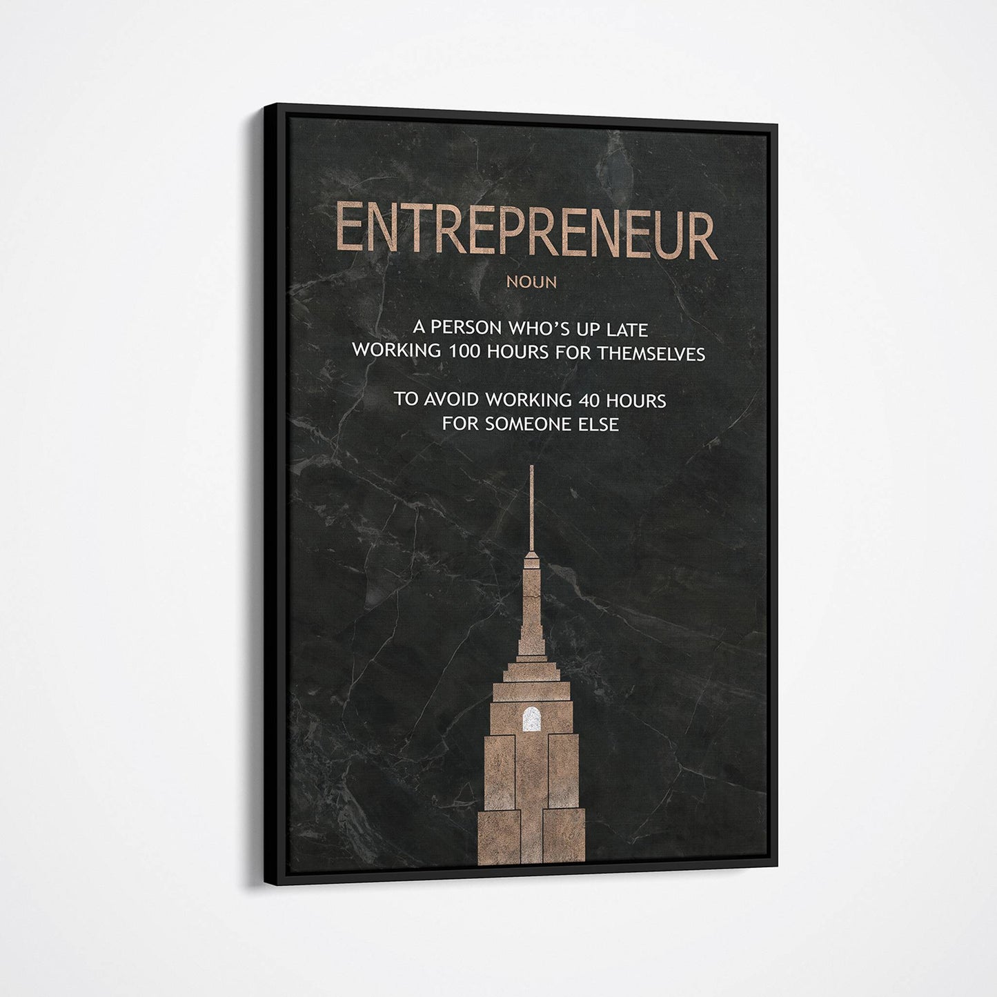 Being an Entrepreneur framed wall art mockup
