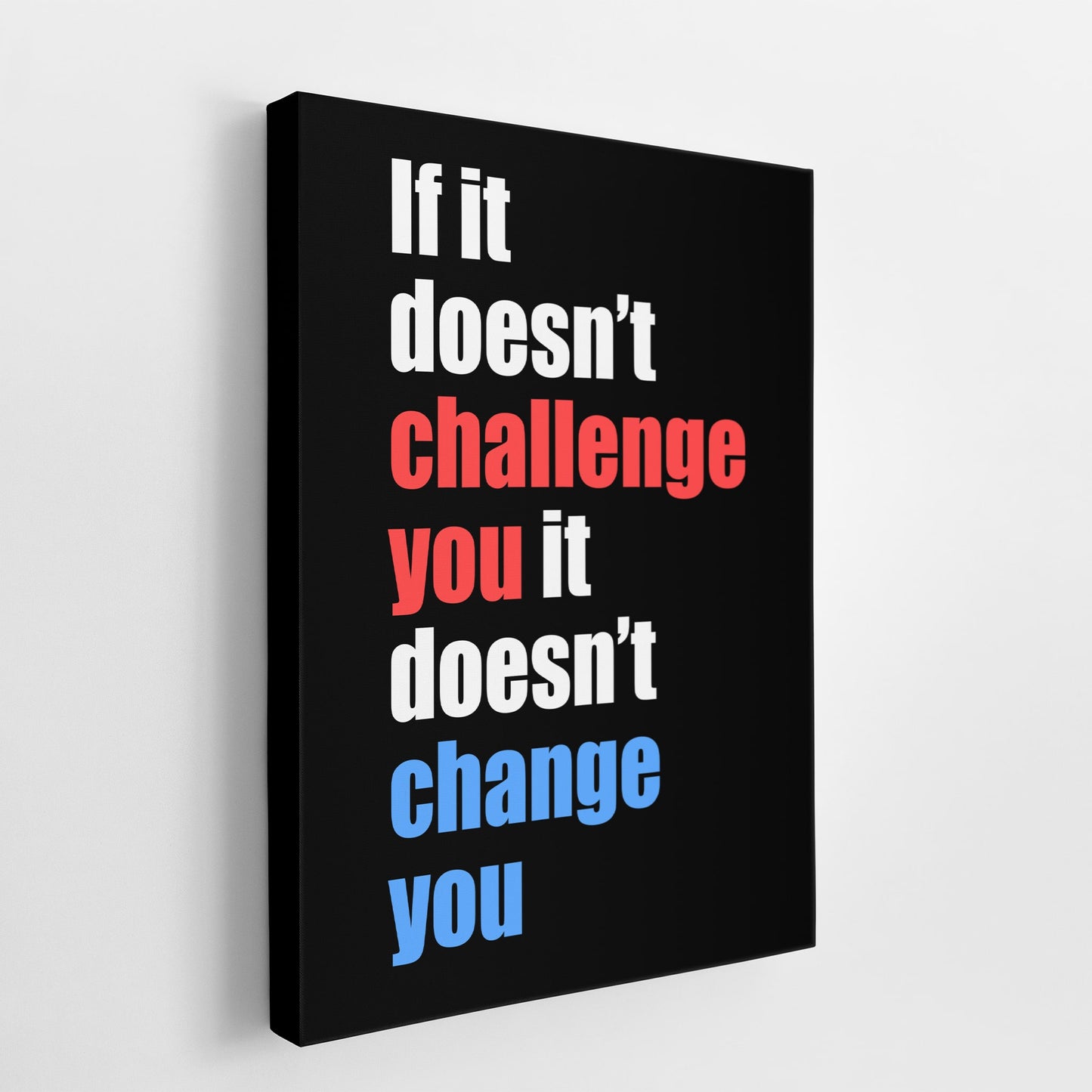 Challenge You plain canvas wall art mockup