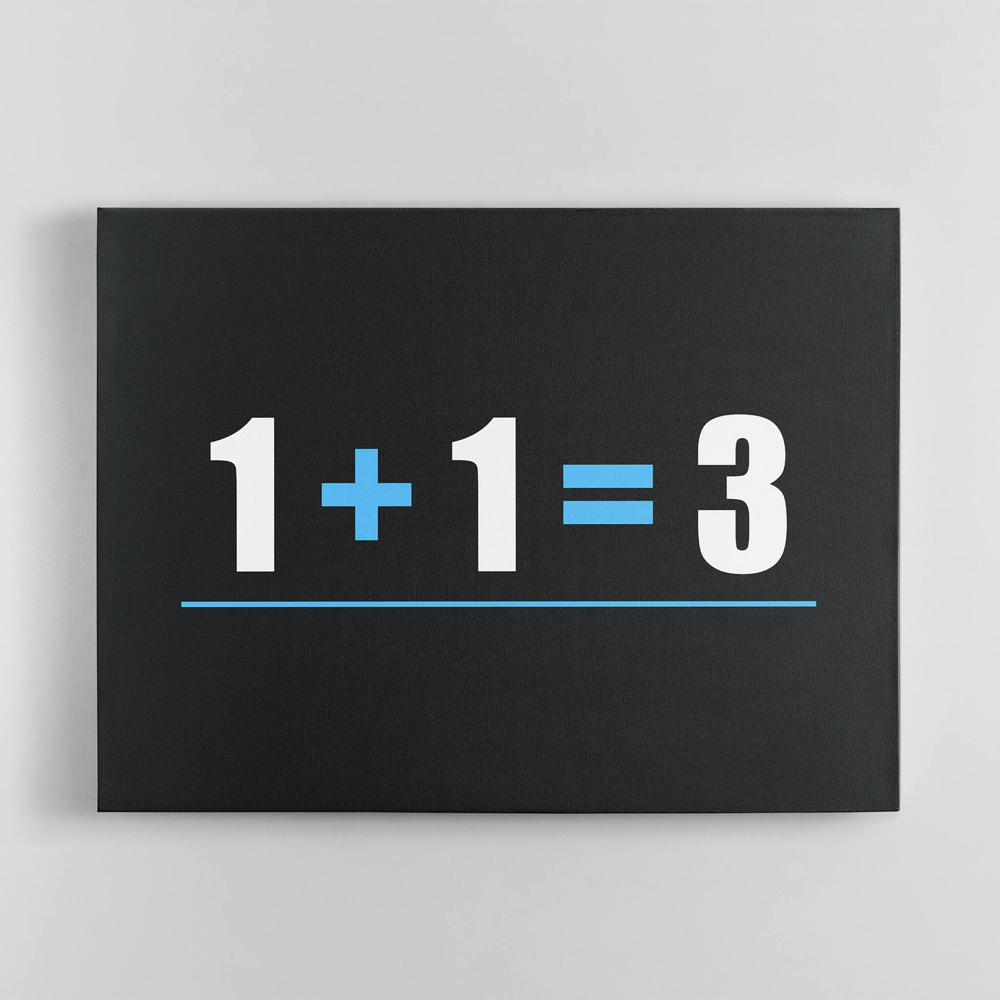 1 + 1 = 3 plain canvas art demo