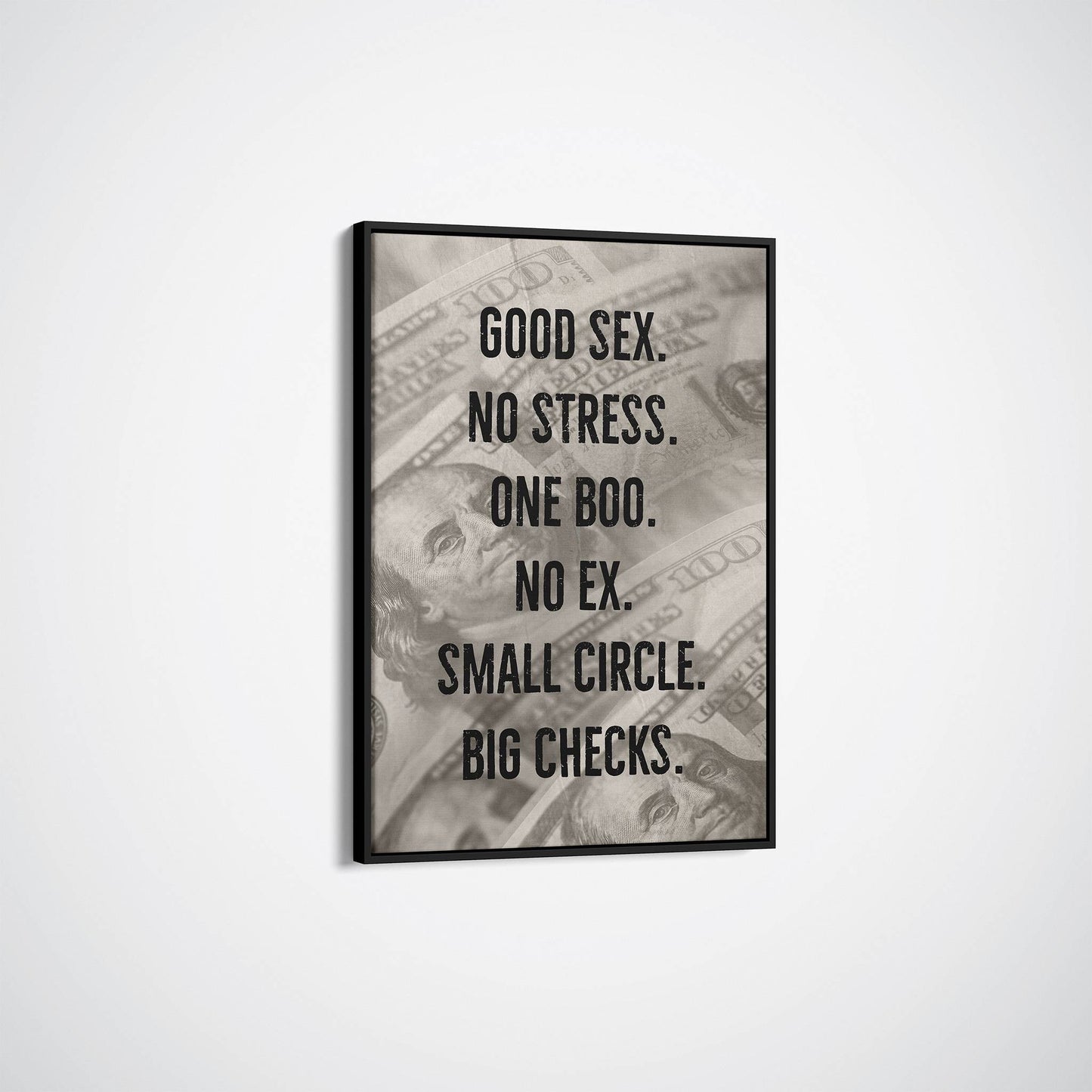 Good Sex, Big Checks framed wall art