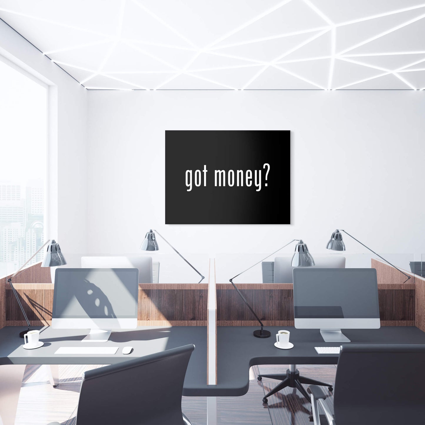 Got Money wall art office example