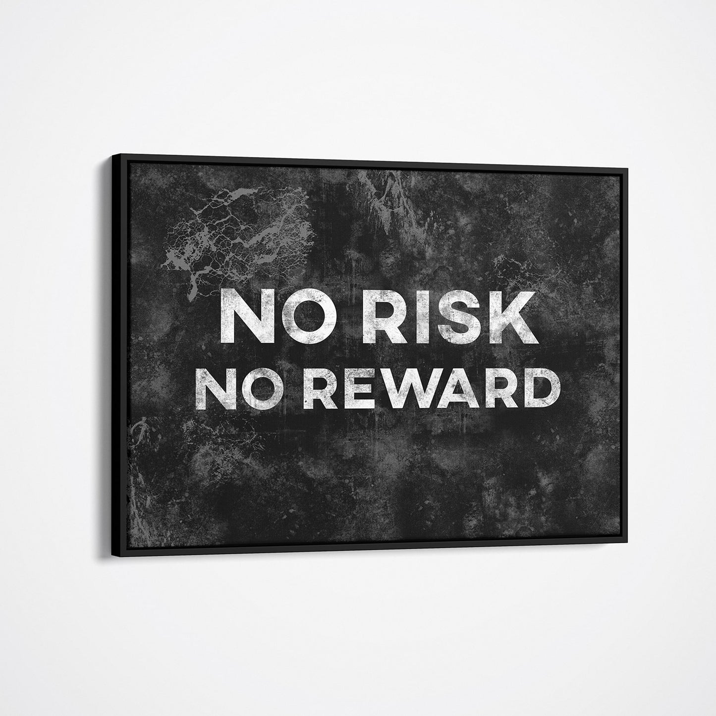 No Risk No Reward framed quote wall art