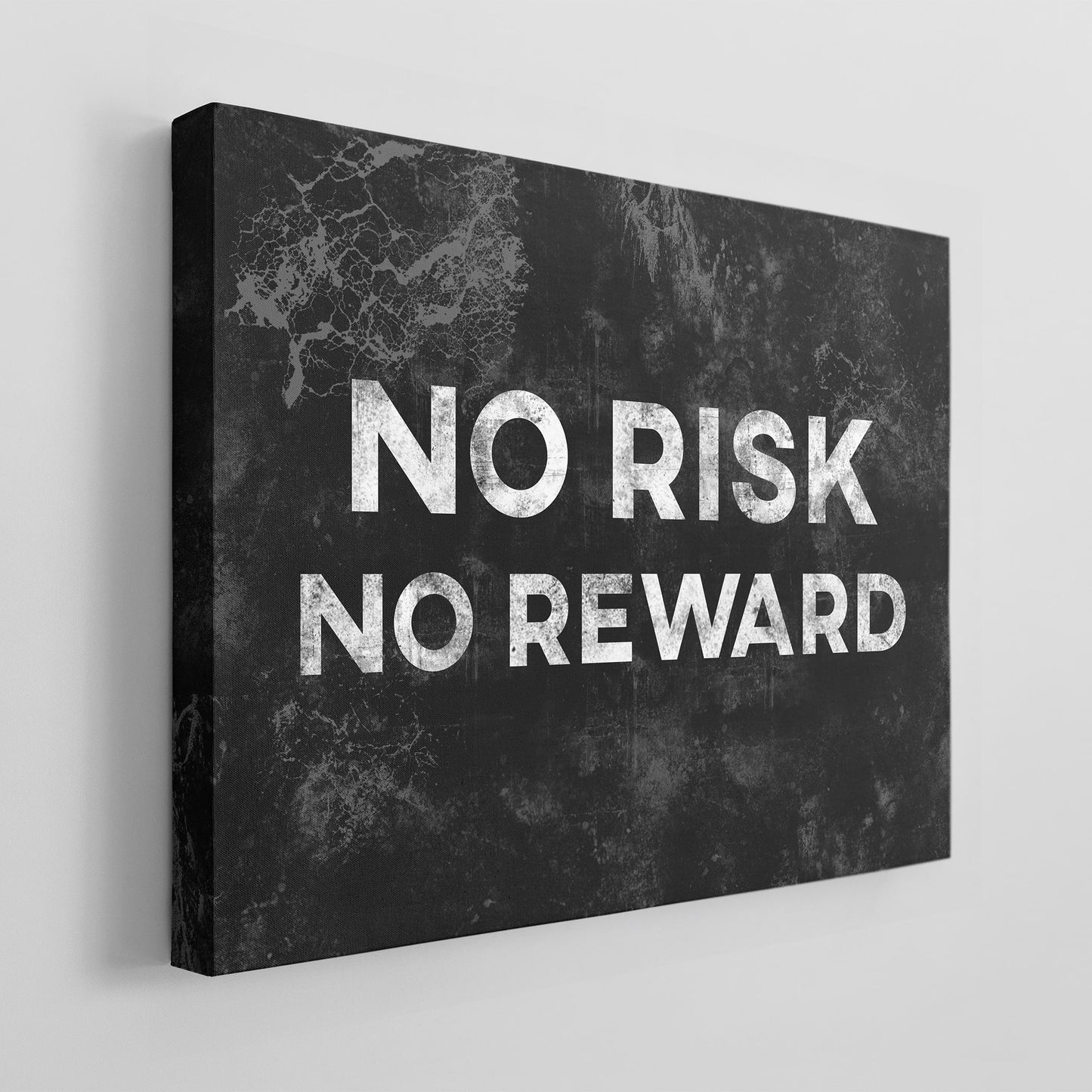 No Risk No Reward playing quote wall art mockup