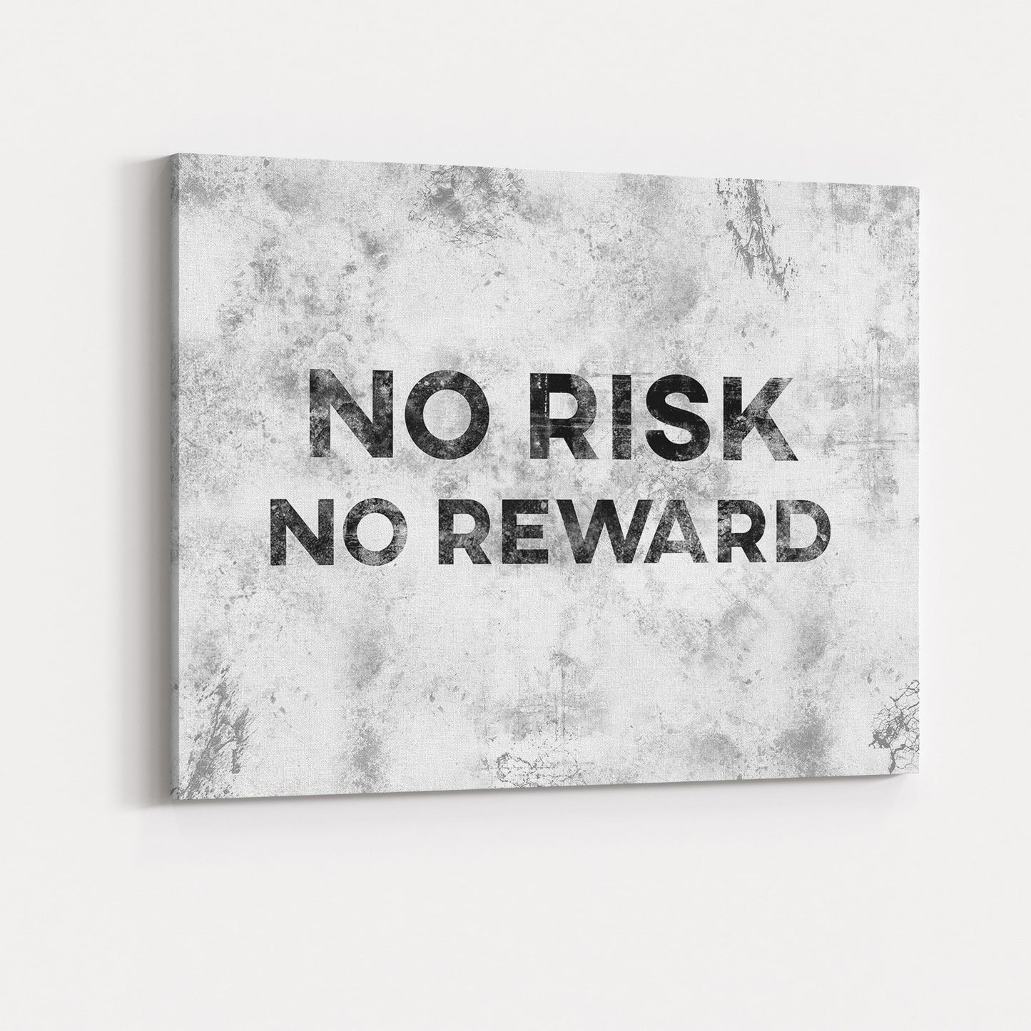 No Risk No Reward quote wall art plain