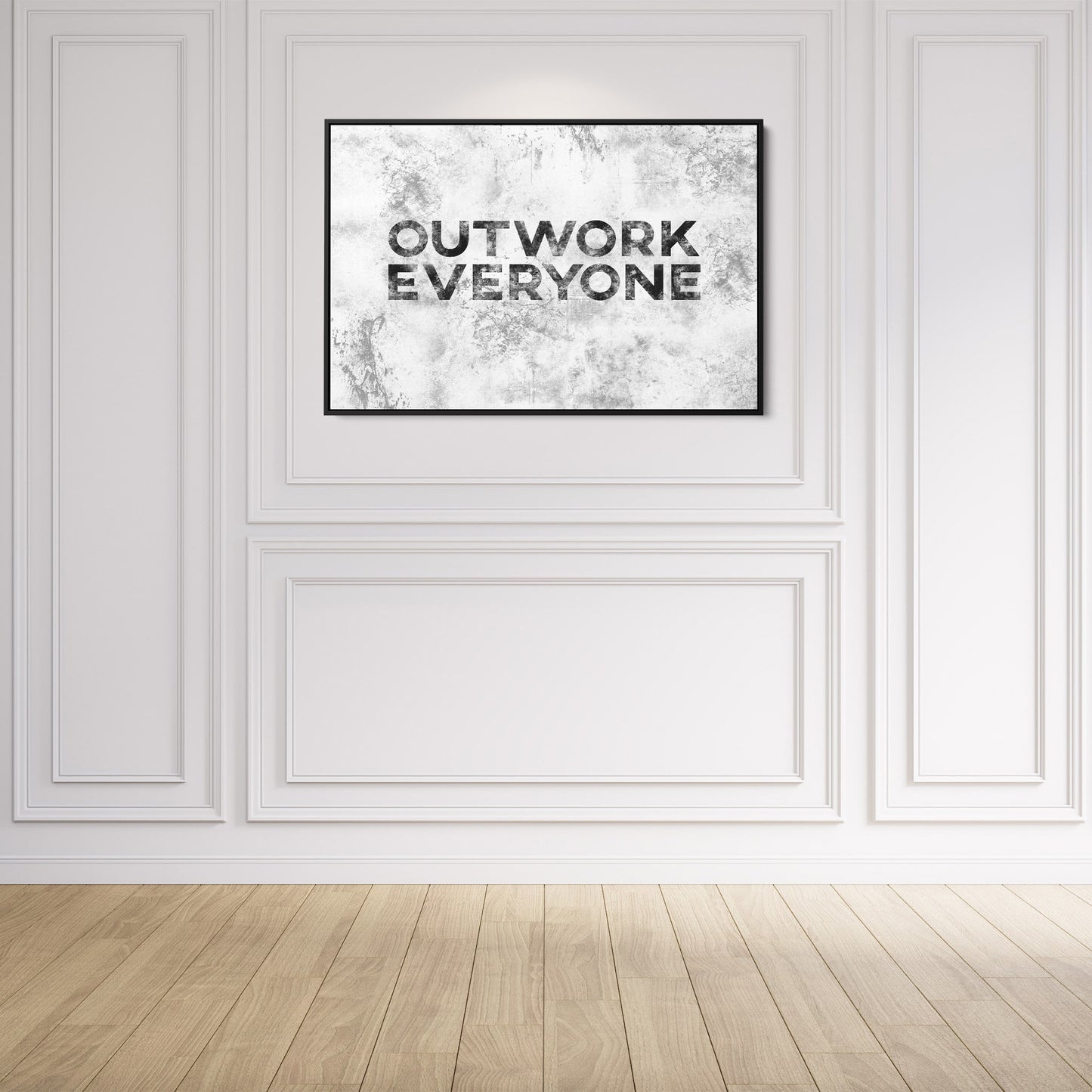 Outwork Everyone white wall art