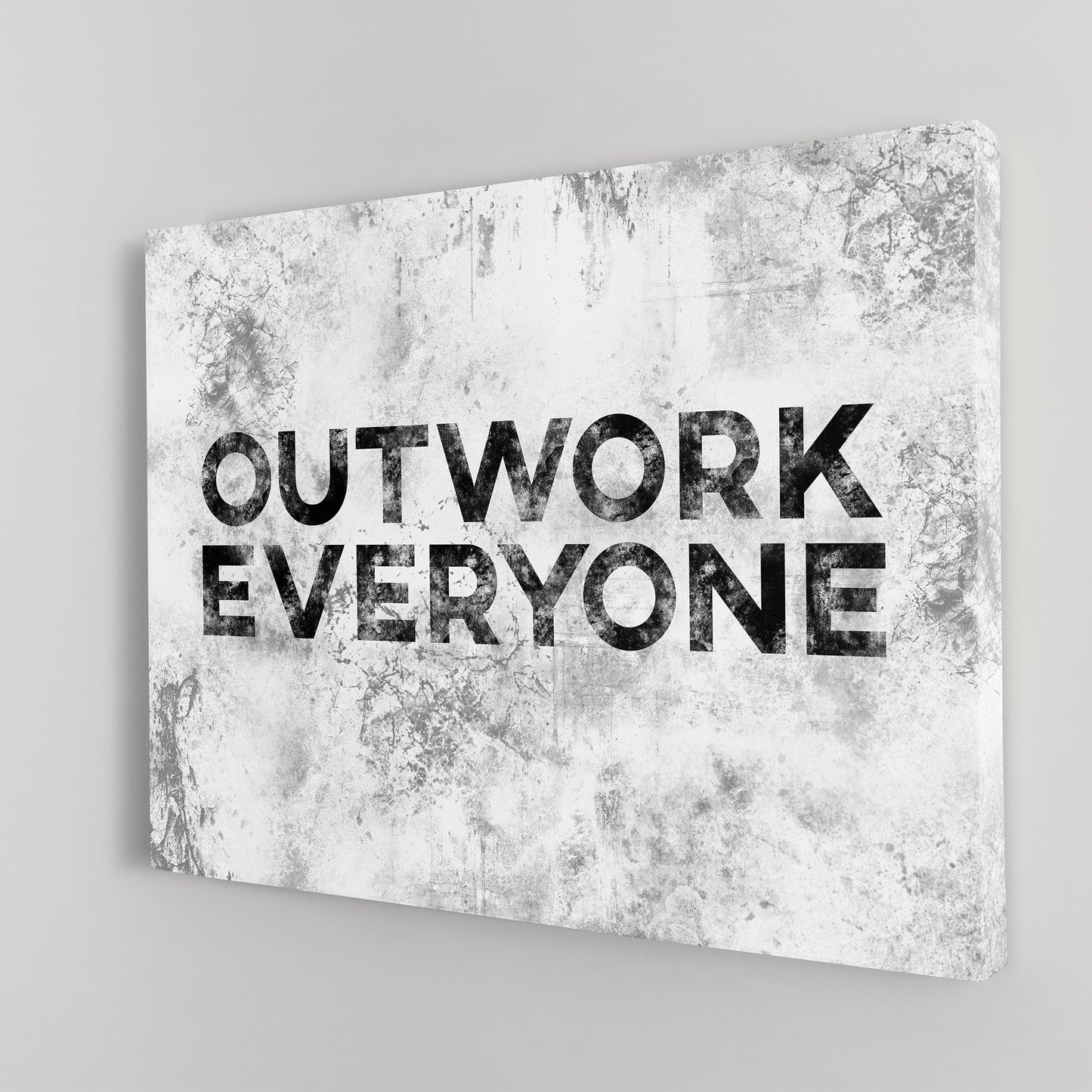 Outwork Everyone white canvas wall art