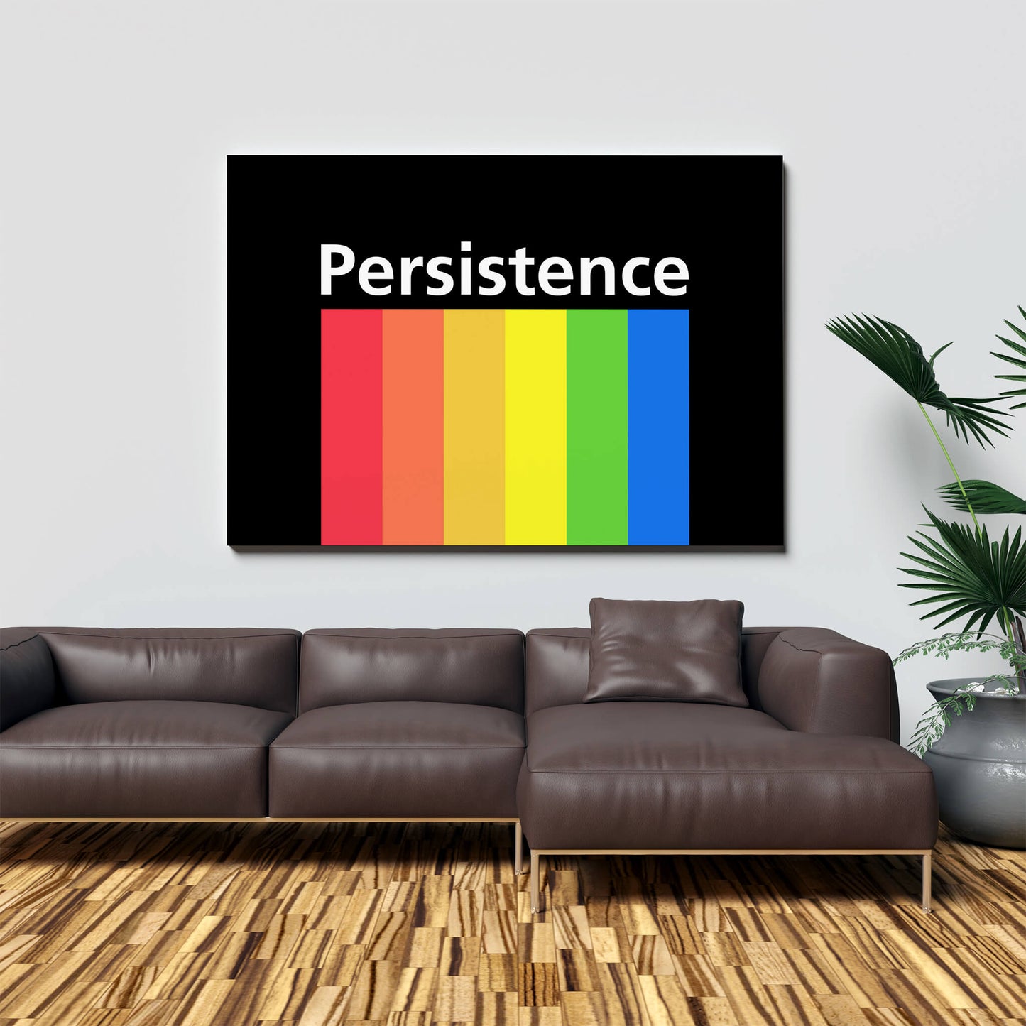 Persistence wall art living room mockup