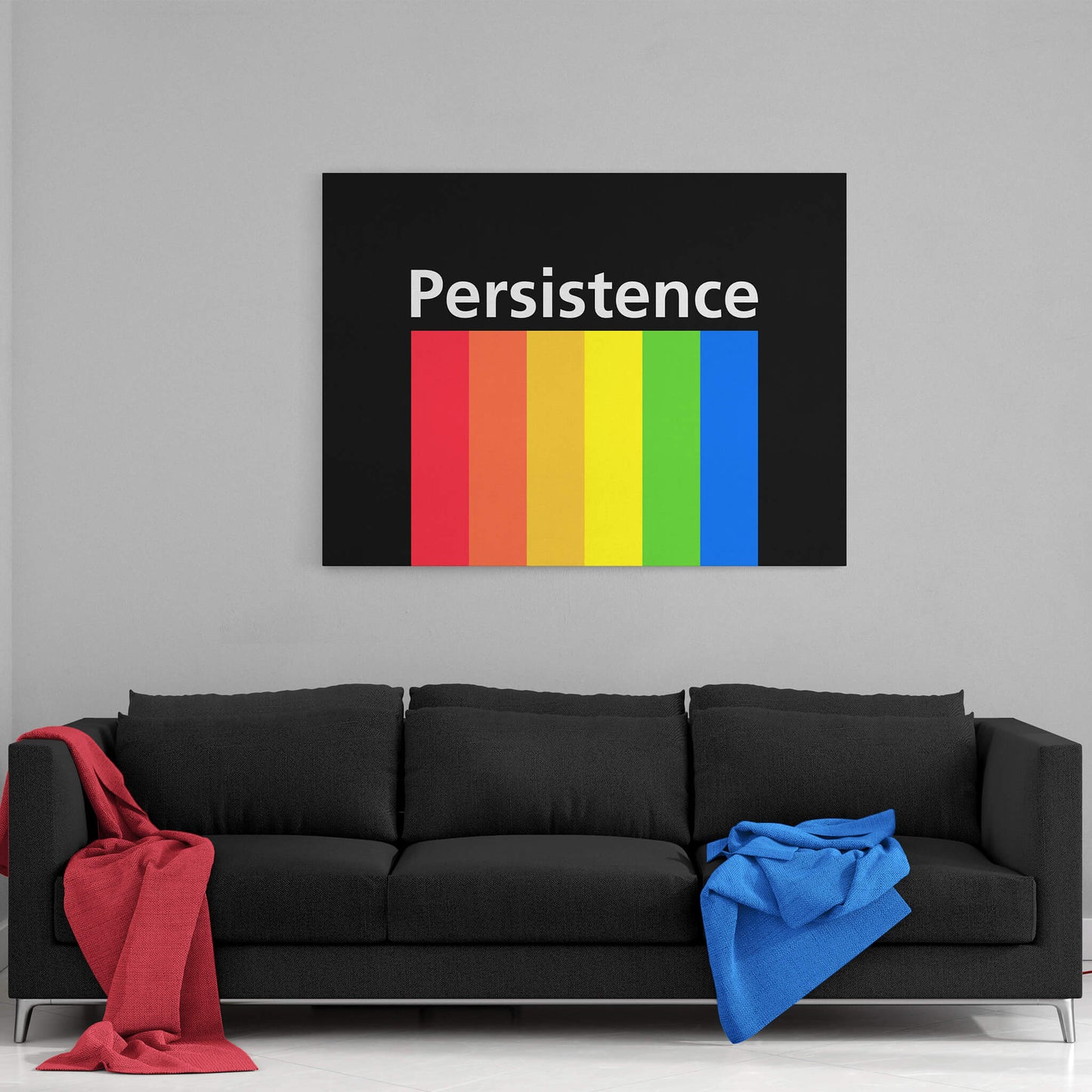Persistence wall art living room example