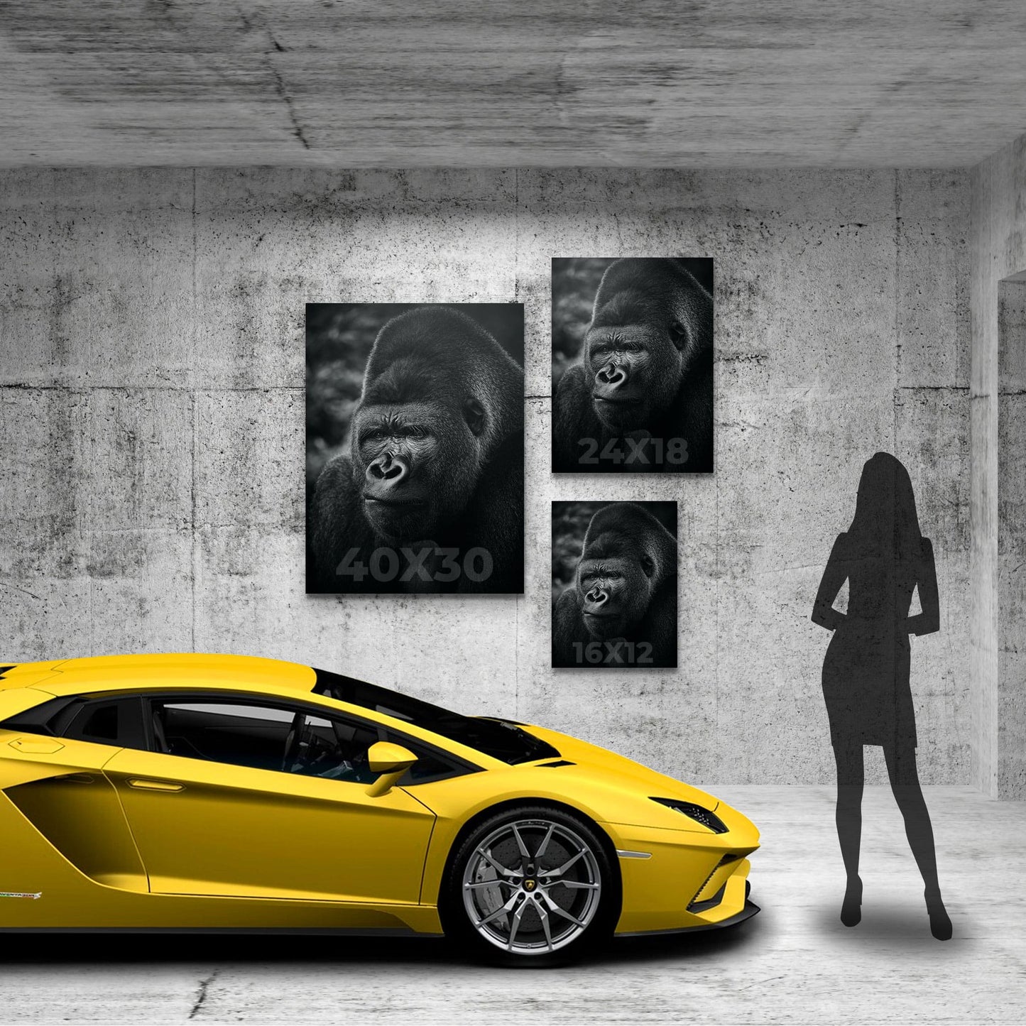 Canvas wall art size comparison