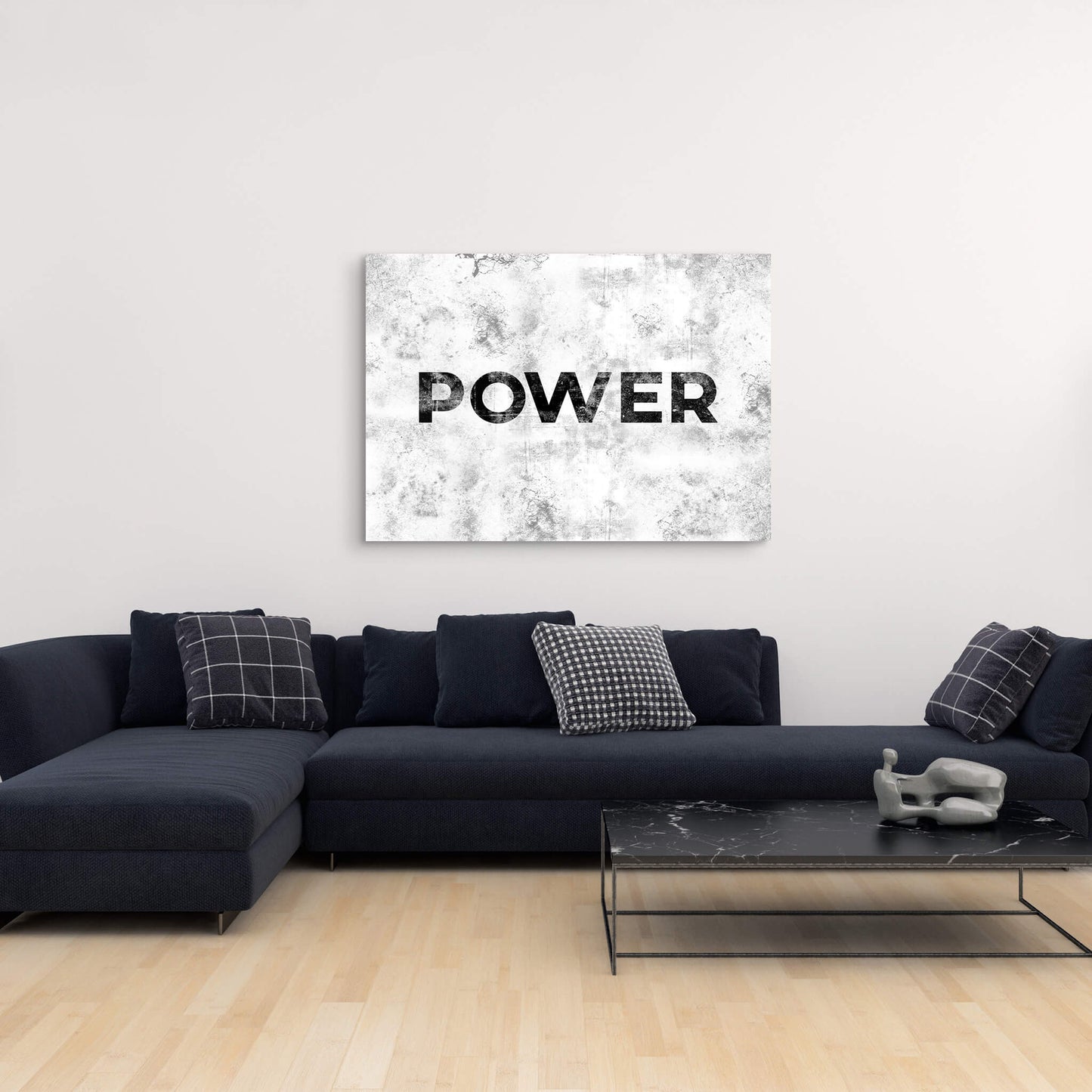 Power living room wall art mockup