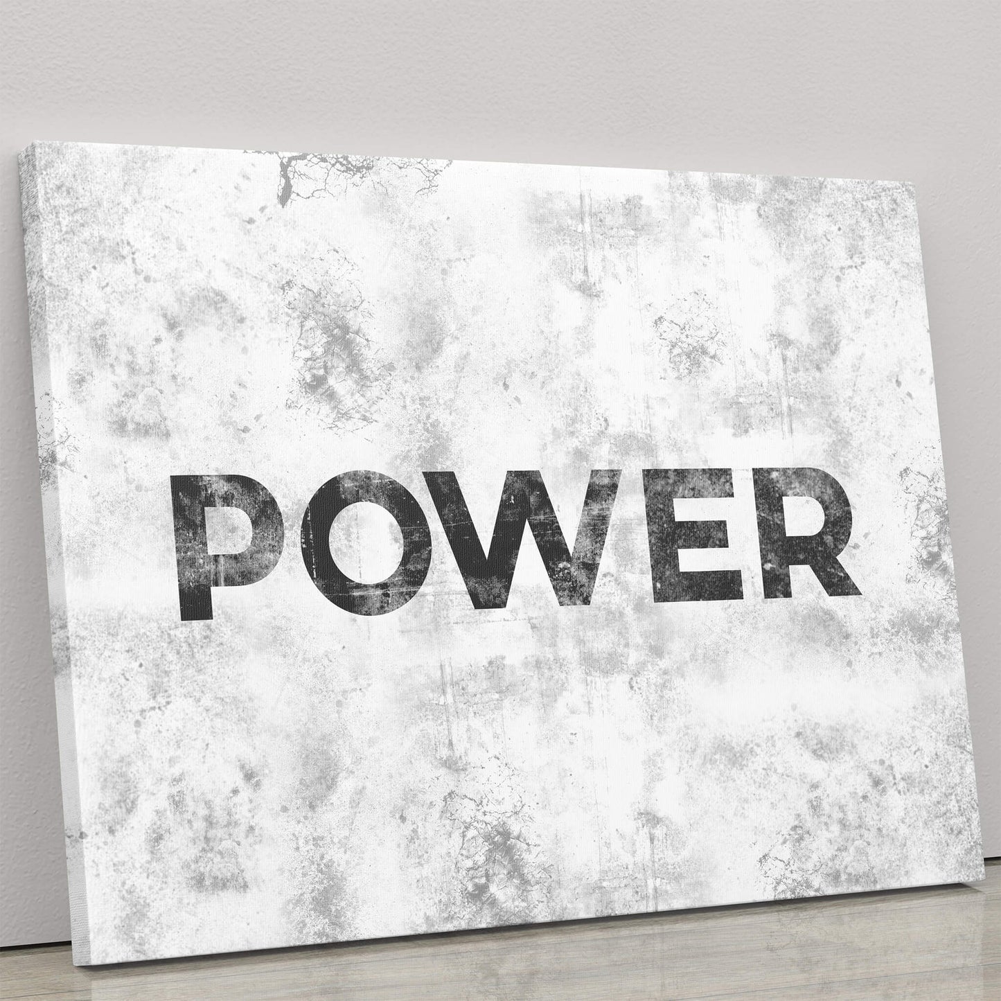 Power plain canvas wall art
