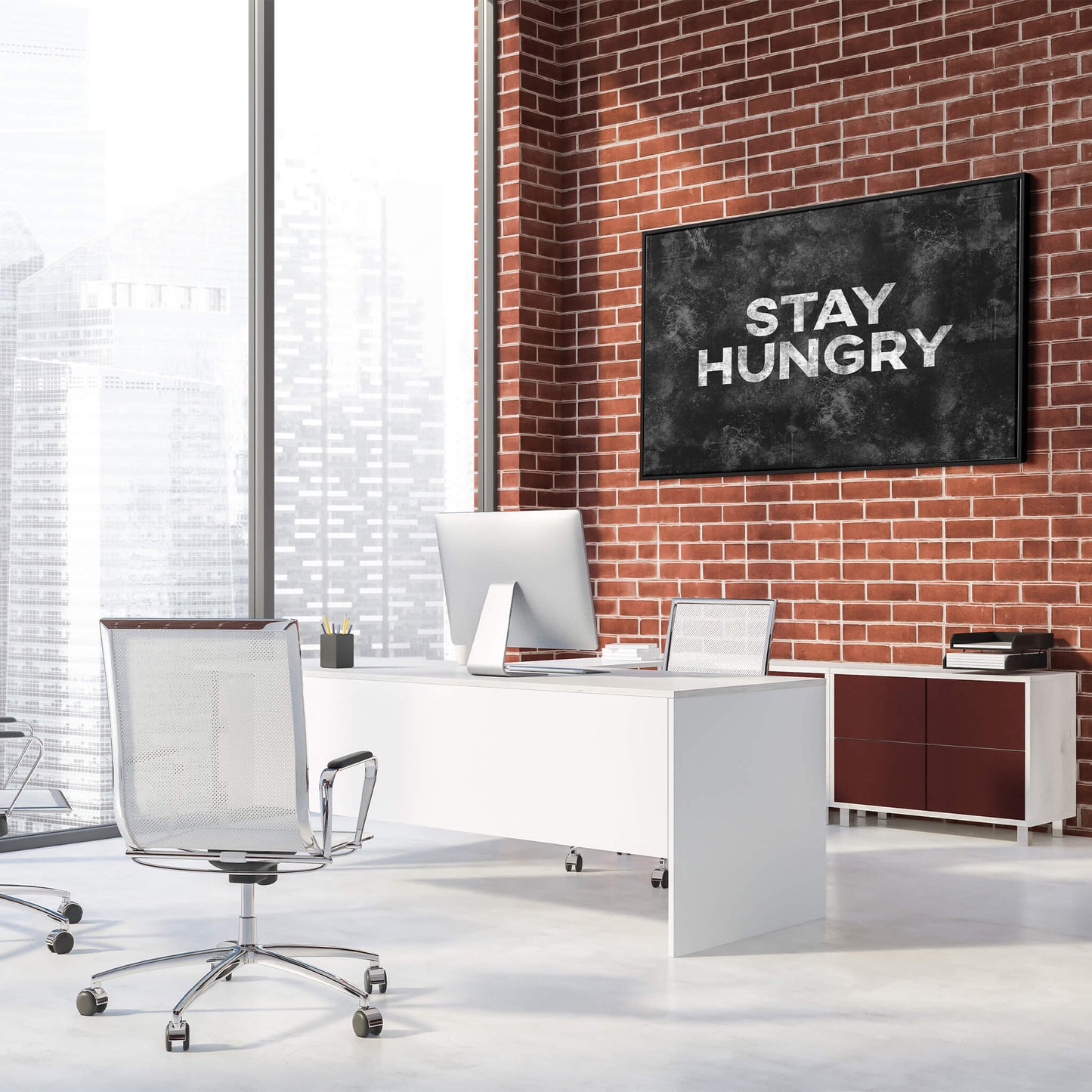 Stay Hungry home office wall art decor