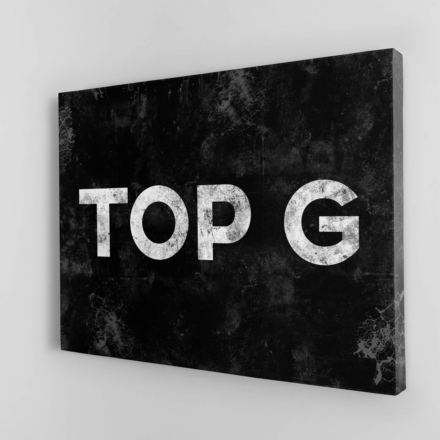 Top G plain canvas wall art mockup