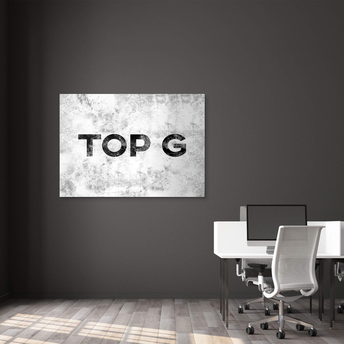 Top G home office wall art mockup