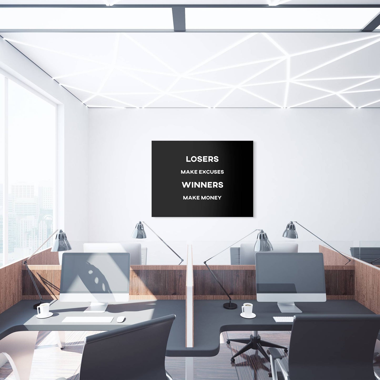 Winners Make Money office decor wall art
