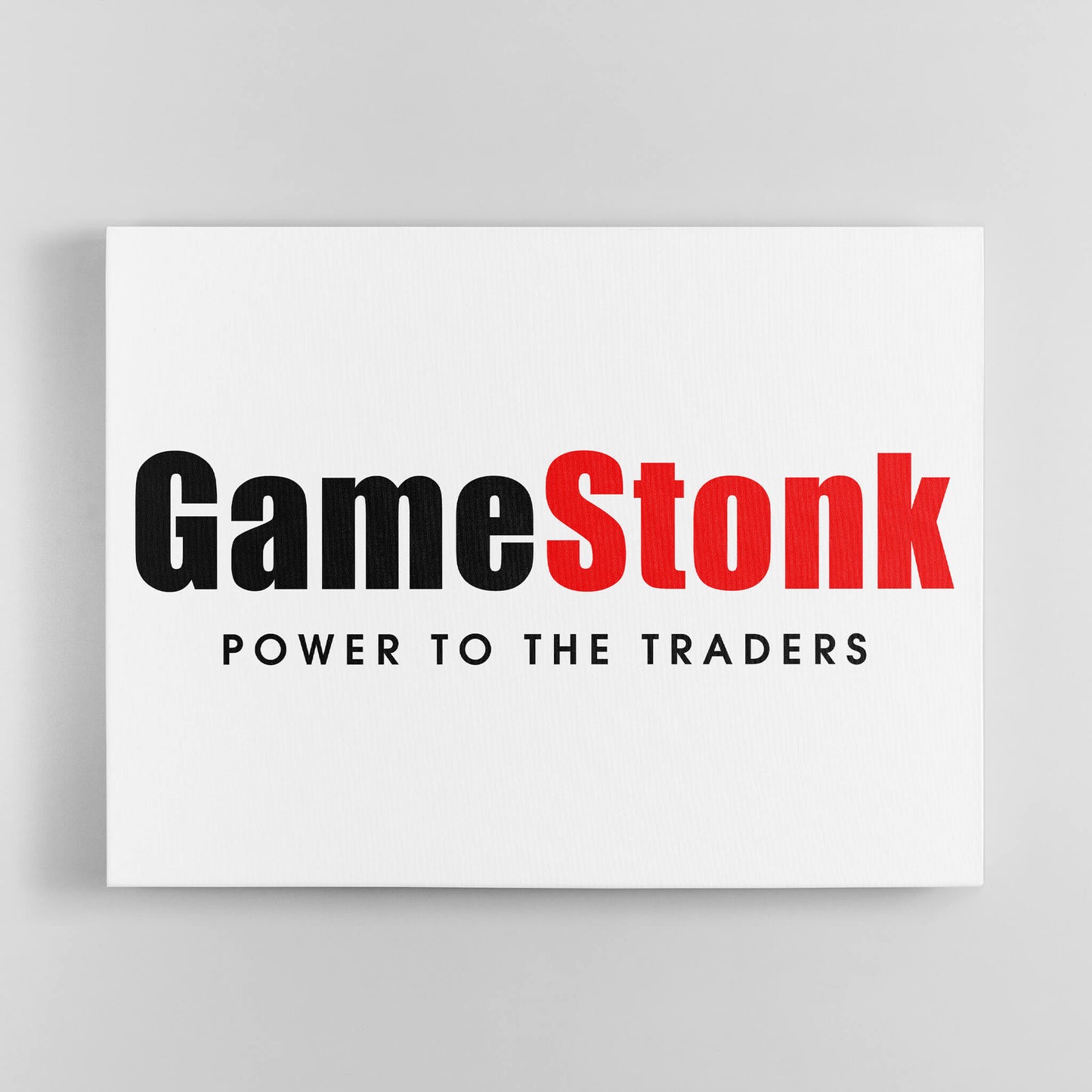 GameStonk - Power to the Traders (White)-BOSS Art Culture