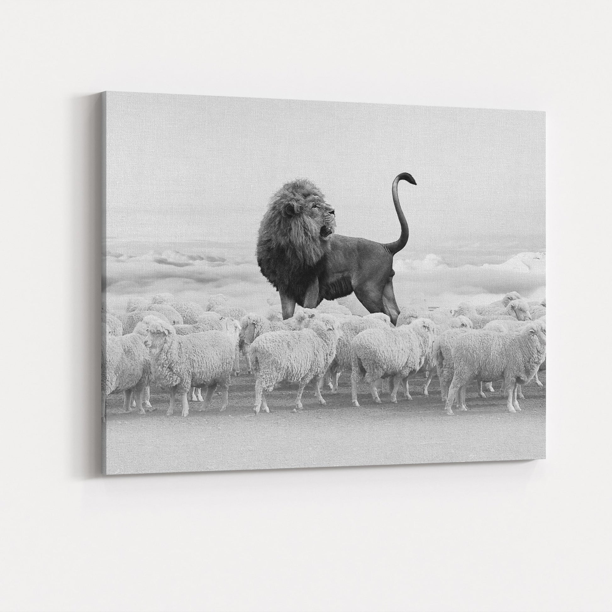 Lion and Sheeps-BOSS Art Culture