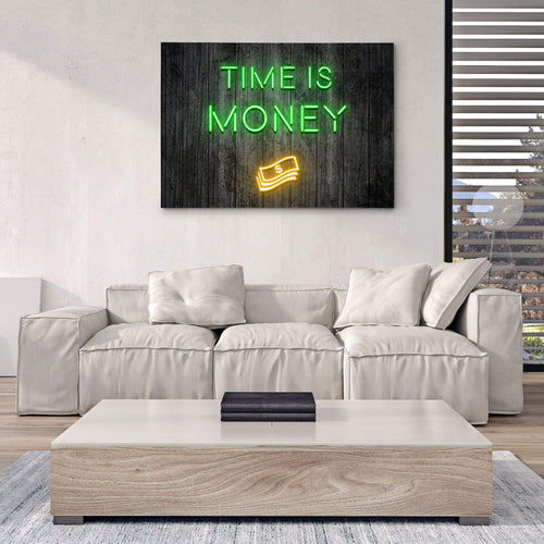 Neon Time Is Money-BOSS Art Culture